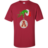 Funny Appalachian State Mountaineers Glitter Grinch Monogram Ornament Christmá - Shirt