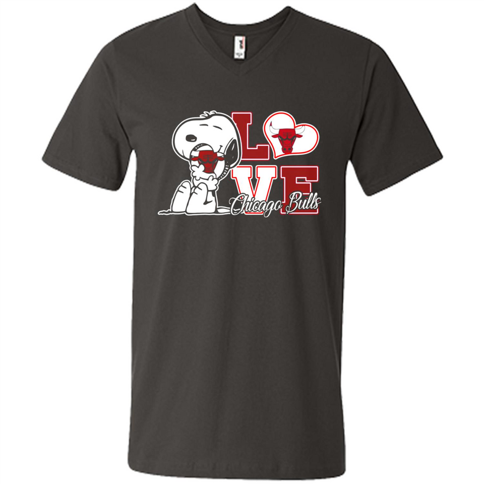 Snoopy loves NBA Chicago Bulls - Men's V-Neck