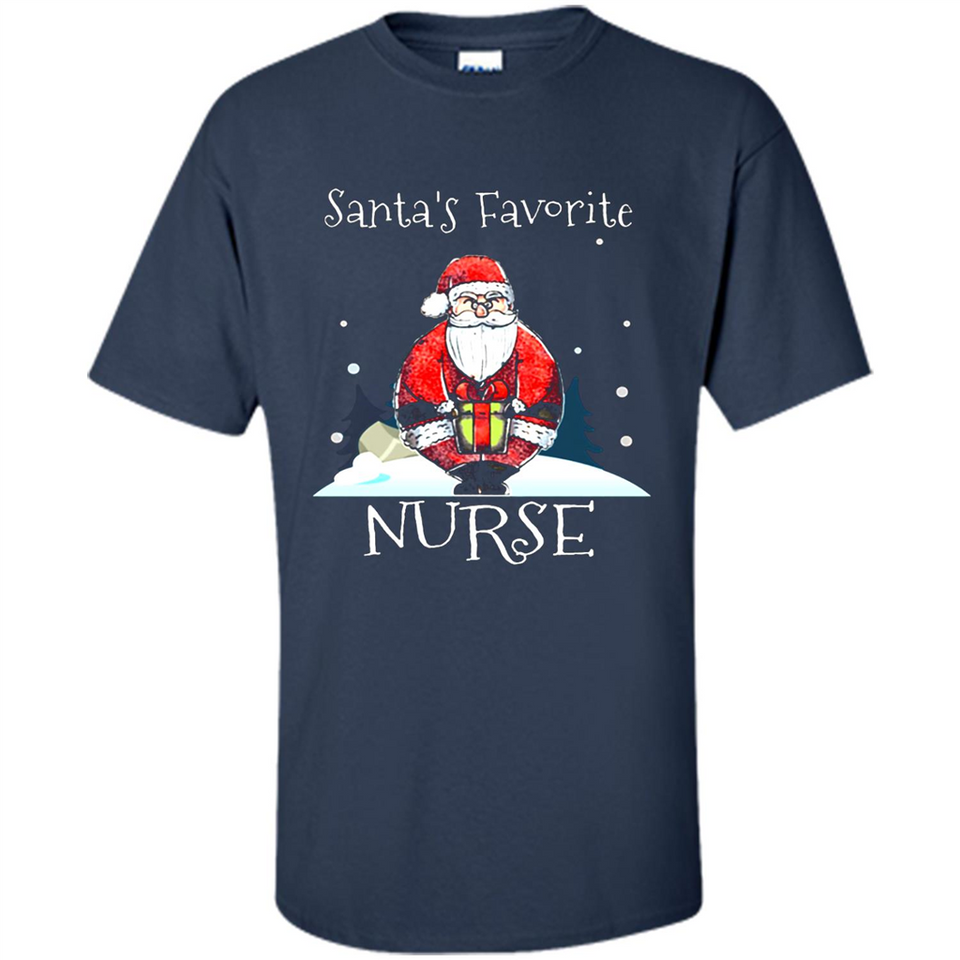 Funny Christmas Nurse Shirt, Santa_s Favorite Nurse - Shirt
