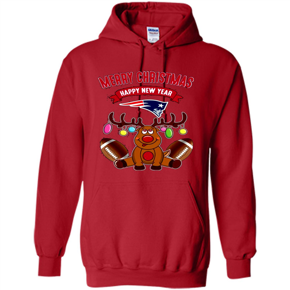 New England Patriots NFL Reindeer Funny Merry Christmas And Happy New Year