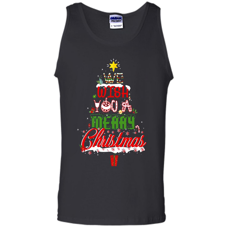 We Wish You A Merry Christmas Funny Pine Gift Sleeve - Tank Top