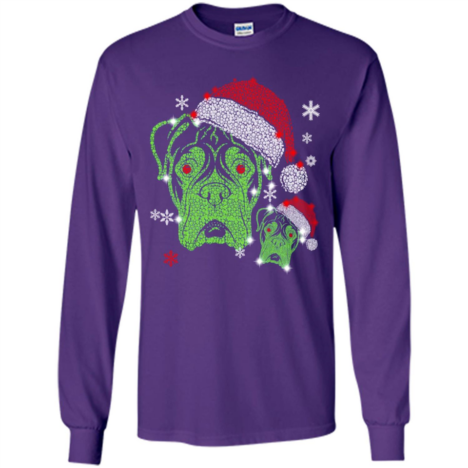 Boxer Dog diamond Christmas - Long Sleeve T-Shirt
