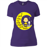 I LOVE YOU TO THE MOON AND BLACK CHARLIE BROWN AND SNOOPY