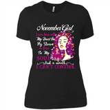 November Butterfly Girl - Ladies' Boyfriend T-Shirt
