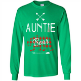 Aunt Shirt Buffalo Plaid Family Camp Bear Tee - Long Sleeve T-Shirt