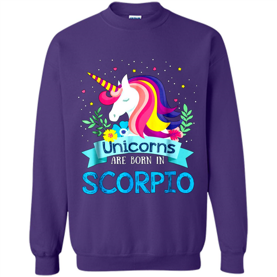 Unicorns are born in Scorpio Birthday Rainbow Gift Ladies Custom