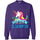 Unicorns are born in Scorpio Birthday Rainbow Gift Ladies Custom