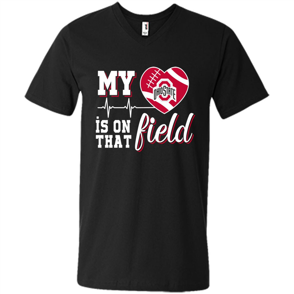 Ohio State Buckeyes Football My Heart is on that Field - Men's V-Neck