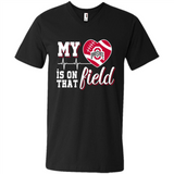 Ohio State Buckeyes Football My Heart is on that Field - Men's V-Neck