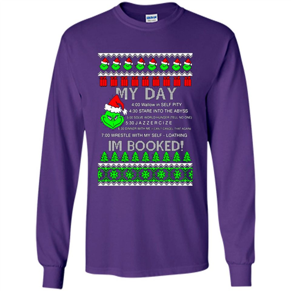 Mr Grinch my day I’m booked Christmas sweater PINGPONG