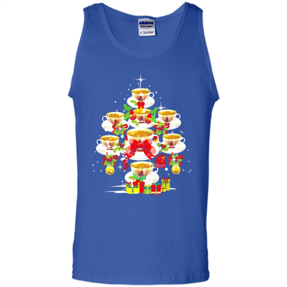 Tea Christmas Tree T-shirt Funny Tea Xmas Gift