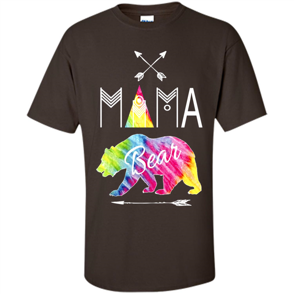 Mama Bear Shirt Tie Dye Family Vacation & Camping Tee - Shirt