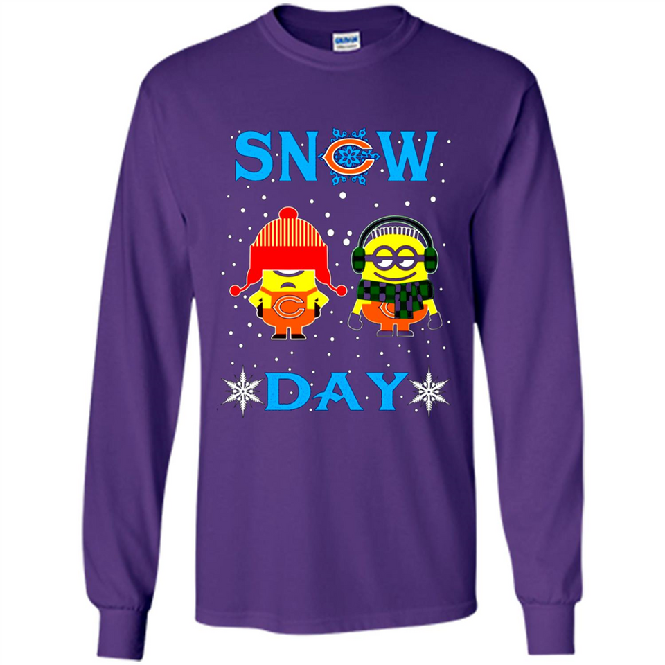 Snow Day Shirt For Chicago Bears Vs Minion Fans pingpong