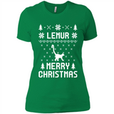 Vintage Tee For Women Men Graphic Shirts Lemur Ugly Christmas Sweater - Ladies' Boyfriend T-Shirt