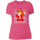 Dabbing Poodle Santa Christmas Holiday Sweatshirt - Ladies' Boyfriend T-Shirt