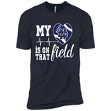 Notre Dame Fighting Irish Football My Heart is on that Field - Premium Short Sleeve T-Shirt