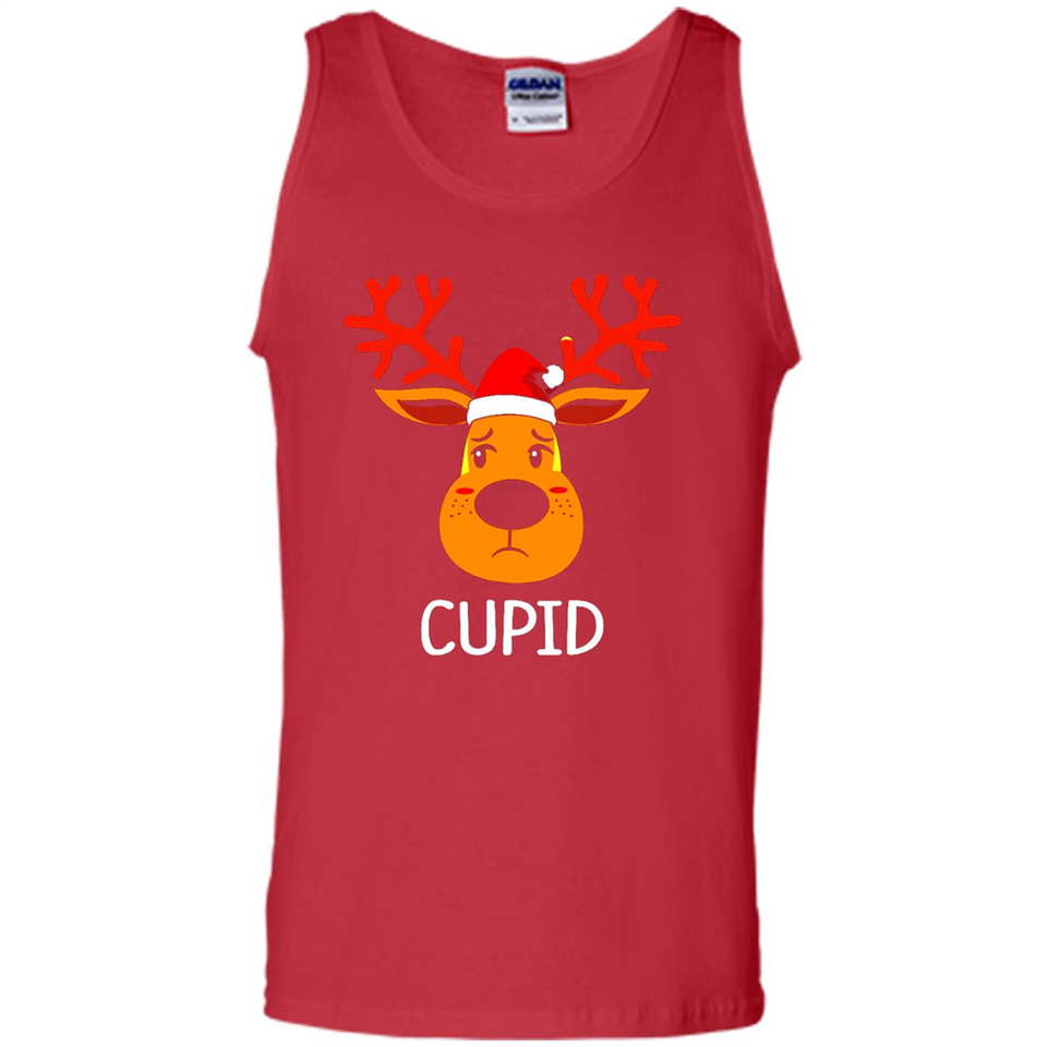 Cupid Santa Claus Funny Xmas Holiday T-Shirt - Tank Top