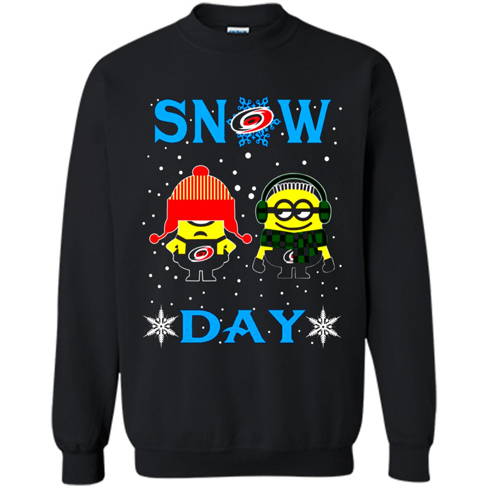 Snow Day Shirt For Carolina Hurricanes Vs Minion Fans pingpong