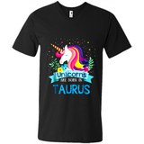 Unicorns are born in Taurus Birthday Rainbow Gift Ladies Custom