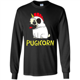 Pugicorn Pug Unicorn Funny Shirt PINGPONG - Long Sleeve T-Shirt