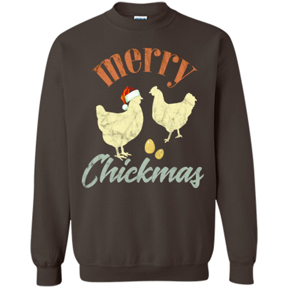 Christmas Chicken Vintage Shirt Funny Santa Hen Farmer Lover - Sweatshirt