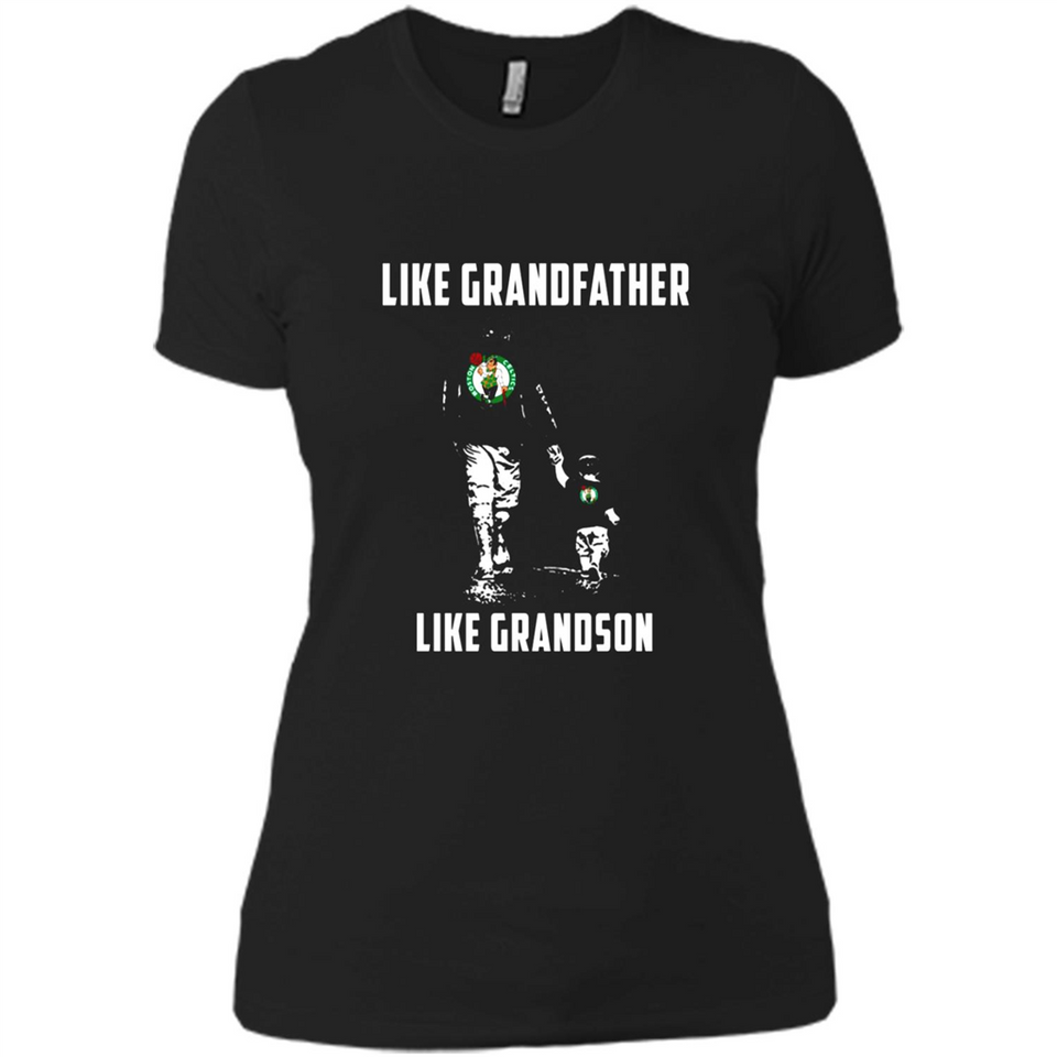 Boston Celtics Like GrandFather Like GrandSon - Ladies' Boyfriend T-Shirt