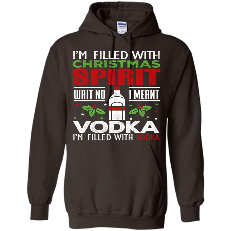 Christmas Gift Shirt Christmas Spirit Vodka Santa - Hoodie