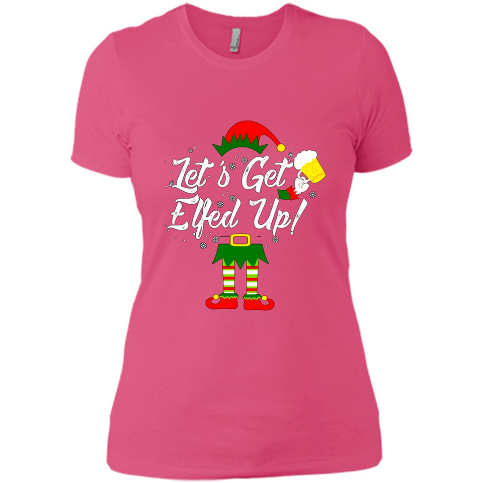 Let's Get Elfed Up Drinking Beer Christmas PINGPONG