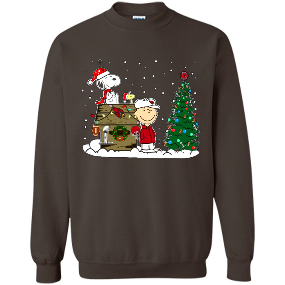 Arizona Cardinals Snoopy The Peanuts Movie Christmas Football Super Bowl pingpong - Sweatshirt