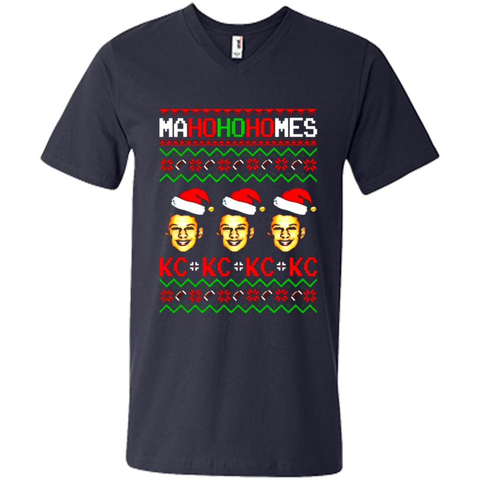 Patrick Mahomes Ma Ho Ho Homes Christmas sweatshirt PINGPONG - Men's V-Neck