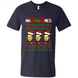 Patrick Mahomes Ma Ho Ho Homes Christmas sweatshirt PINGPONG - Men's V-Neck