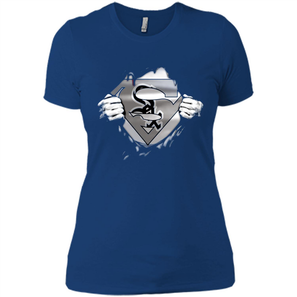 Chicago White Sox And Superman Fans - Ladies' Boyfriend T-Shirt