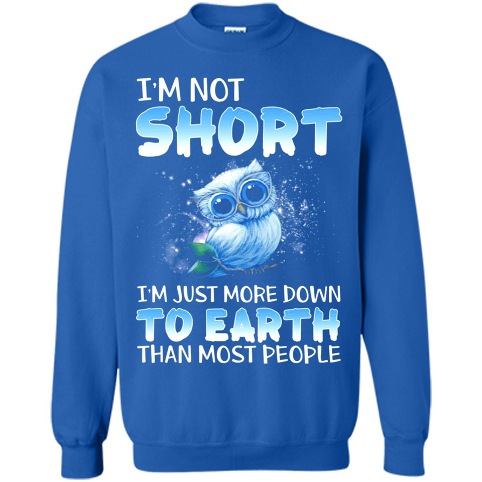 The owl I'm not short I just more down to Earth than most people - Sweatshirt