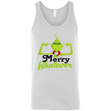 Grinch Merry Whatever Funny Christmas Sporty - Canvas Unisex Tank