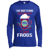 I Just Want To Drink Hot Chocolate & Watch TCU Horned Frogs Ugly Christmas Sweater PINGPONG