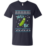 Rick and Morty Pickle Rick Ugly Christmas Sweater - Men's V-Neck