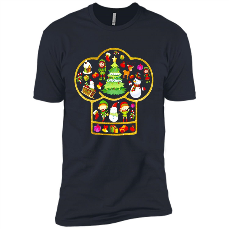 Chef Hat Christmas Ornament - Premium Short Sleeve T-Shirt