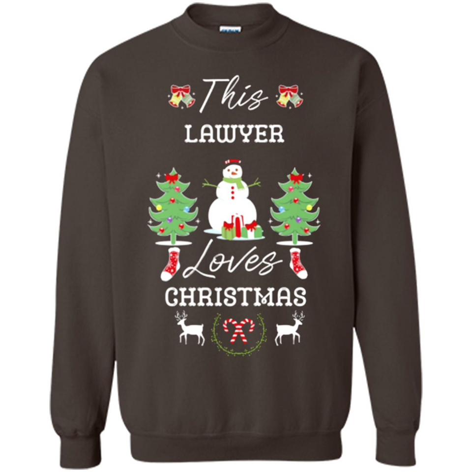 This Lawyer Loves Christmas Tree Shirt with Snowman