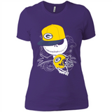 Jack Skellington The Nightmare Before Christmas-Packers Football - Ladies' Boyfriend T-Shirt