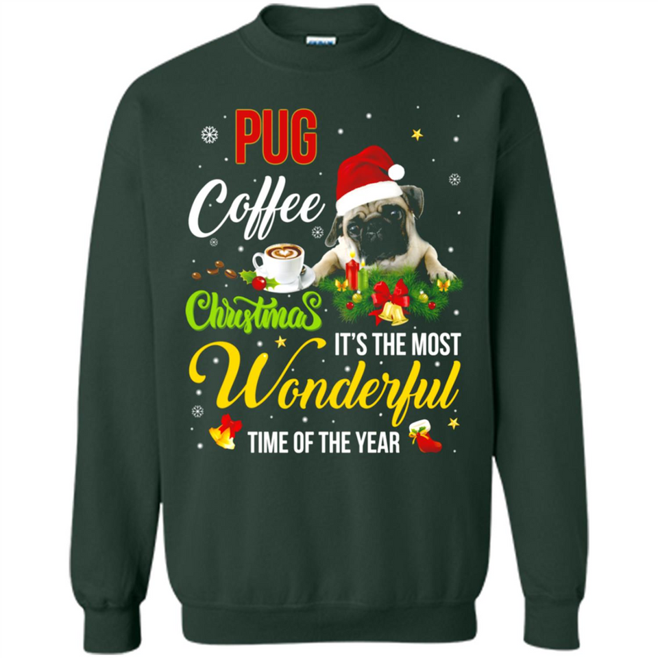 Pug Coffee Wonderful Christmas