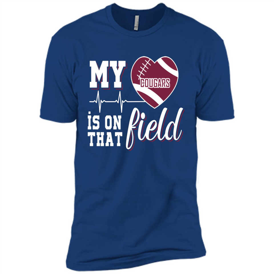 Washington State Cougars Football My Heart is on that Field - Premium Short Sleeve T-Shirt