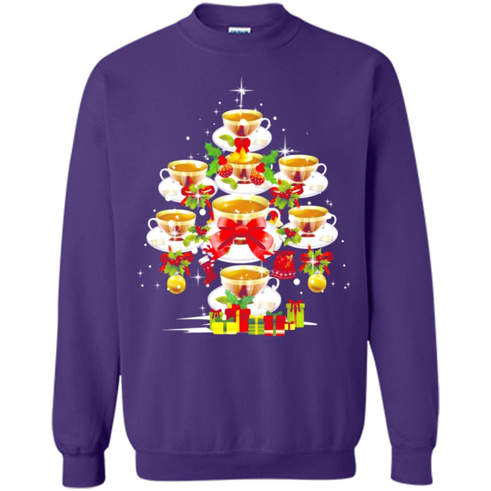 Tea Christmas Tree T-shirt Funny Tea Xmas Gift
