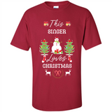 This Singer Loves Christmas Tree Shirt with Snowman