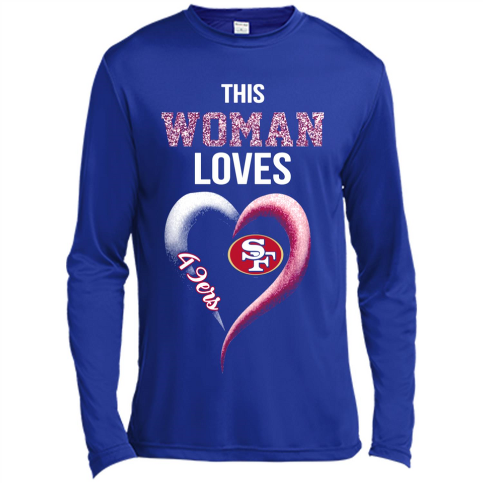 This Woman love 49ers NFL football team - Canvas Long Sleeve T-Shirt
