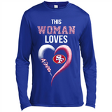 This Woman love 49ers NFL football team - Canvas Long Sleeve T-Shirt