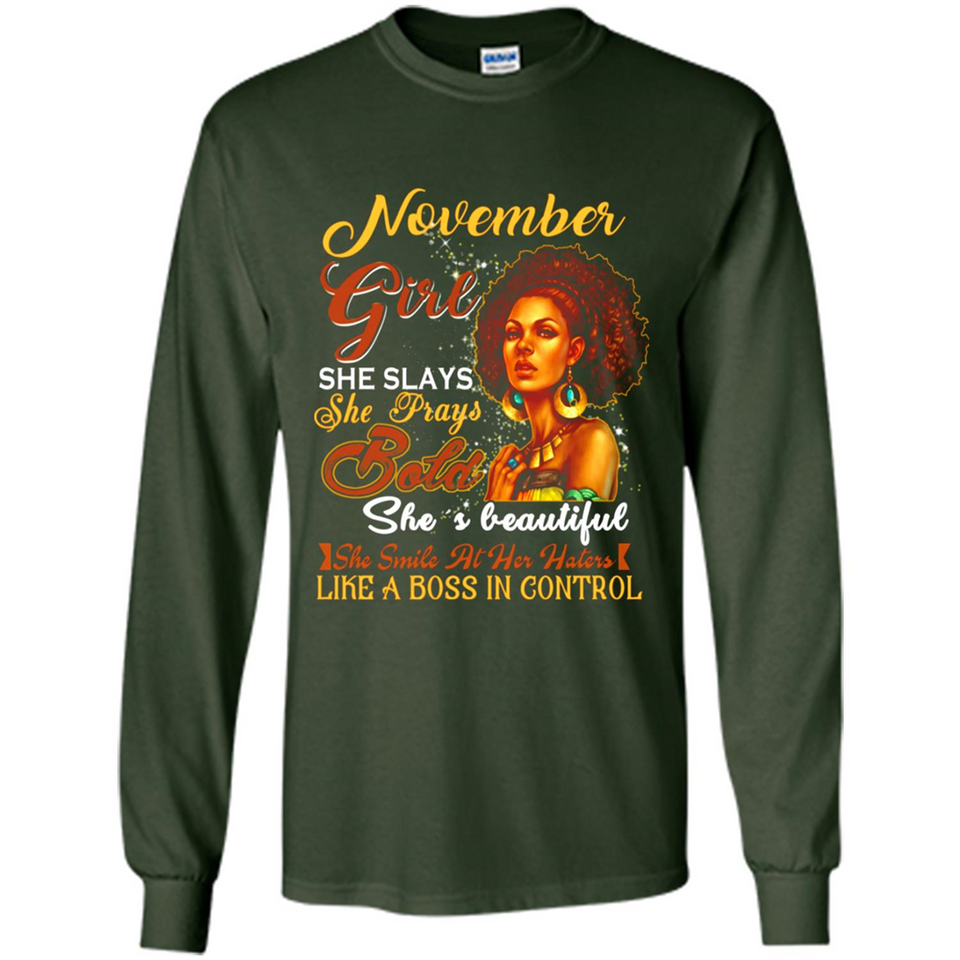 November Girl She Slays She Prays Beautiful Birthday PINGPONG