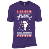 All I want for Christmas is Dean Winchester sweater - Premium Short Sleeve T-Shirt