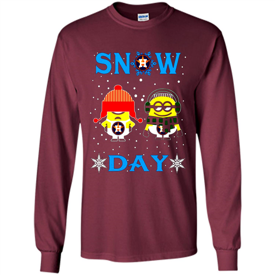 Snow Day Shirt For Houston Astros Vs Minion Fans pingpong