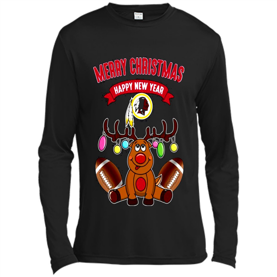 Washington Redskins NFL Reindeer Funny Merry Christmas And Happy New Year