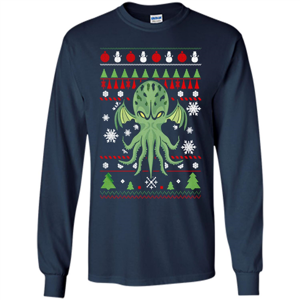 Octopus Ugly Sweater Christmas - Long Sleeve T-Shirt